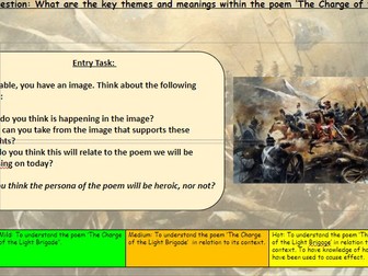 'The Charge Of The Light Brigade' - Differentiated Poetry Analysis