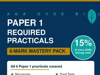 AQA GCSE Biology Paper 1 Required Practicals | 6-Mark Exam Questions, Model Answers & Mark Schemes |