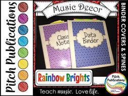 let s get organized rainbow brights music binder covers amazing