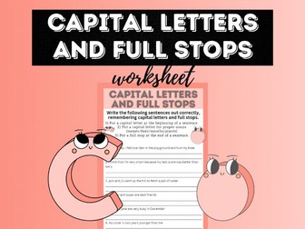 Capital letters and full stops
