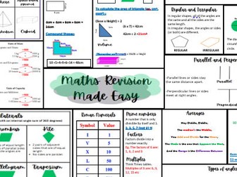 Maths Made Easy: KS2 Maths revision mat