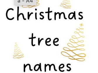 Christmas Tree Names