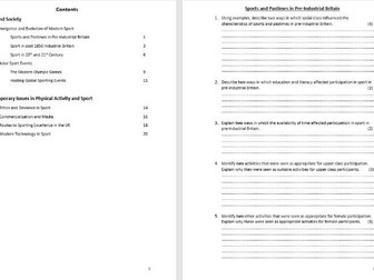 Socio-Cultural Issues in Sport Exam Practice Booklet - A-Level