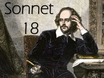 Sonnet 18 by William Shakespeare - Full Lesson Activities - CIE Poetry iGCSE 2026