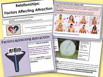 Year 2 Relationships - Complete section - AQA Psychology