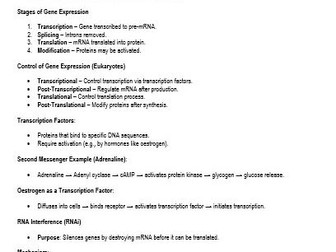 Revision Summaries Topic 8