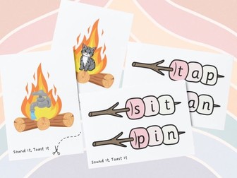 Phonics - Sound It, Toast It (CVC Read & Match)