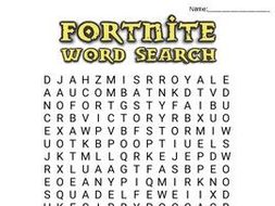 fortnite word search 3 difficulties - fortnite english worksheet