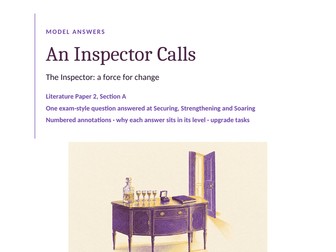 An Inspector Calls model answers at three levels: the Inspector