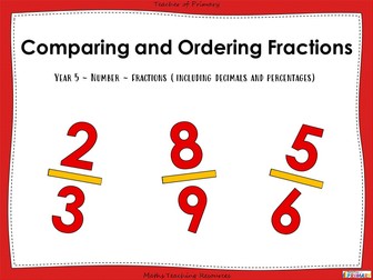 Comparing and Ordering Fractions - Year 5