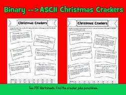 Binary to Ascii Christmas Crackers by Codex | Teaching Resources