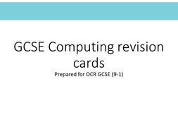 GCSE Computer Science Revision and Challenge cards for OCR GCSE (9-1) J276