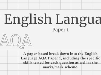 AQA ENGLISH LANGUAGE PAPER 1 KEY BREAKDOWN