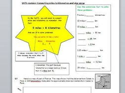 Year 6 SATS revision - Roman numerals and miles to kilometres conversion