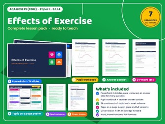 AQA GCSE PE 06: Effects of Exercise – Complete Topic Pack