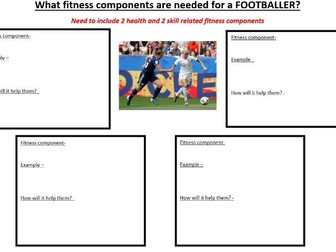 GCSE PE Fitness components worksheet