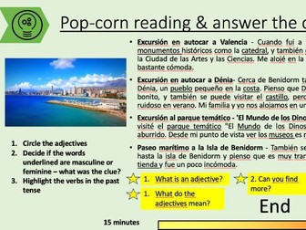 Spanish Past Tense Verbs - Holidays