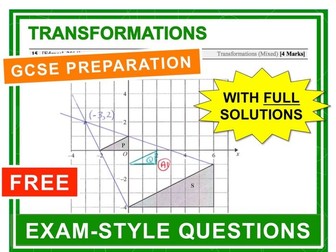 GCSE 9-1 Exam Question Practice (Transformations)