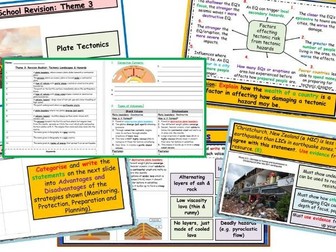 WJEC GCSE Theme 3: Tectonics REVISION RESOURCES & LESSONS