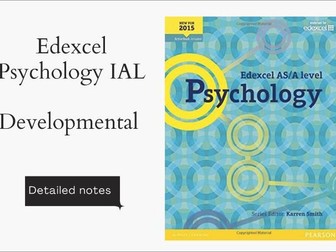 IAL Edexcel Child Psychology Notes Topic E Developmental detailed