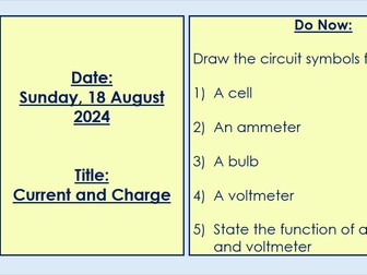 Current and Charge - Complete Lesson