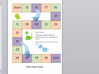 Place Value Boardgame