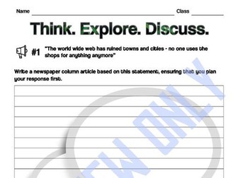 Think. Explore. Discuss. Pack 1 - Computing Cover