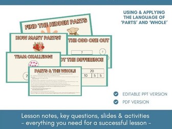 Fractions | Parts & the Whole | Lesson Notes, Slides & Activities
