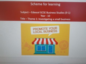 Edexcel GCSE Business 9-1: Theme 1
