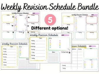 Weekly Revision Timetables