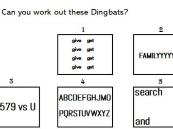 Dingbat/Brain Teaser Quiz - 10 Questions