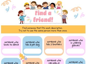 'Friend finder' ice breaker game