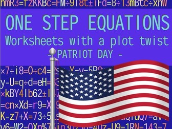 ONE STEP EQUATIONS - PATRIOT DAY