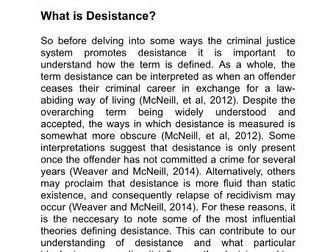 FULL ESSAY: To what extent does the criminal justice system promote desistance as a whole?