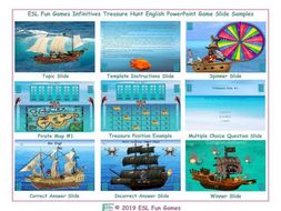 Infinitives Treasure Hunt Interactive English PowerPoint Game