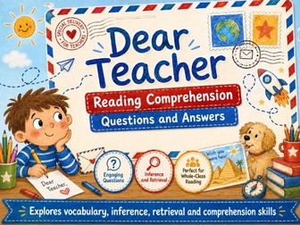 Dear Teacher - Comprehension - KS1