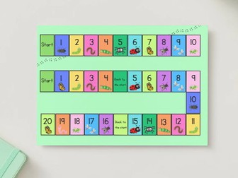 Minibeast Maths Counting Game 1-10, 1-20