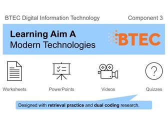 BTEC Digital Information Technology (DIT) - Component 3 (Learning Aim A)