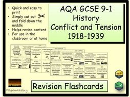 Conflict and Tension Revision Flashcards AQA 9-1 by PilgrimHistory ...