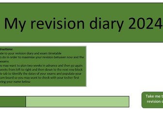 GCSE Revision Timetable 2024