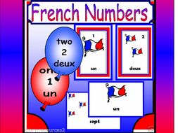 French Teaching Resources Numbers Display Flashcards Banner