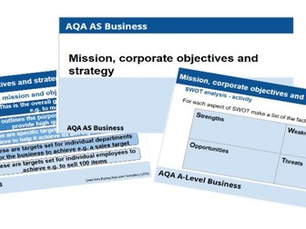 AQA Business: 3.7 Analysing the strategic position of a business complete bundle