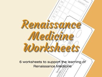 History Renaissance Medicine Worksheets