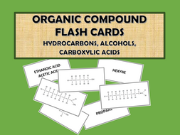 Organic Compound Flash Cards | Teaching Resources