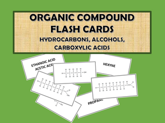 Organic Compound Flash Cards