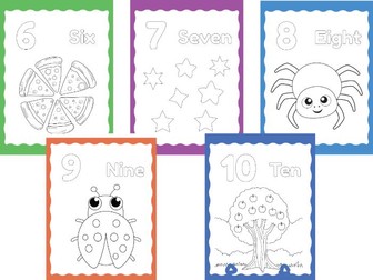 Color by Number Worksheets 1–10 | Math Coloring Activities for Kids Ages 4–7 | Numbers Practice |