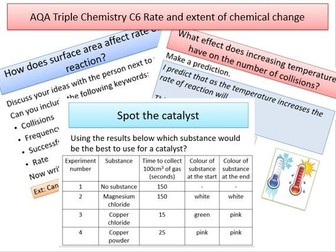 AQA Triple C6 Rate and extent of chemical change