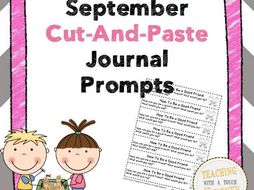 September Cut and Paste Journal Prompts