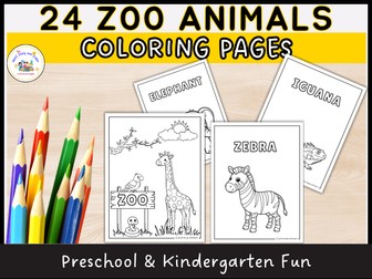 24 Zoo Animals Coloring Pages Fun Activities