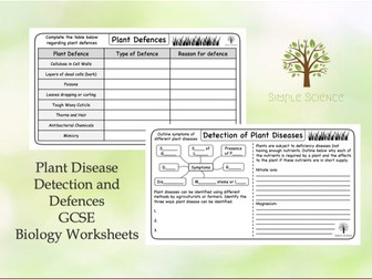 Plant Disease Detection and Defences  (Triple) - GCSE Biology Worksheets